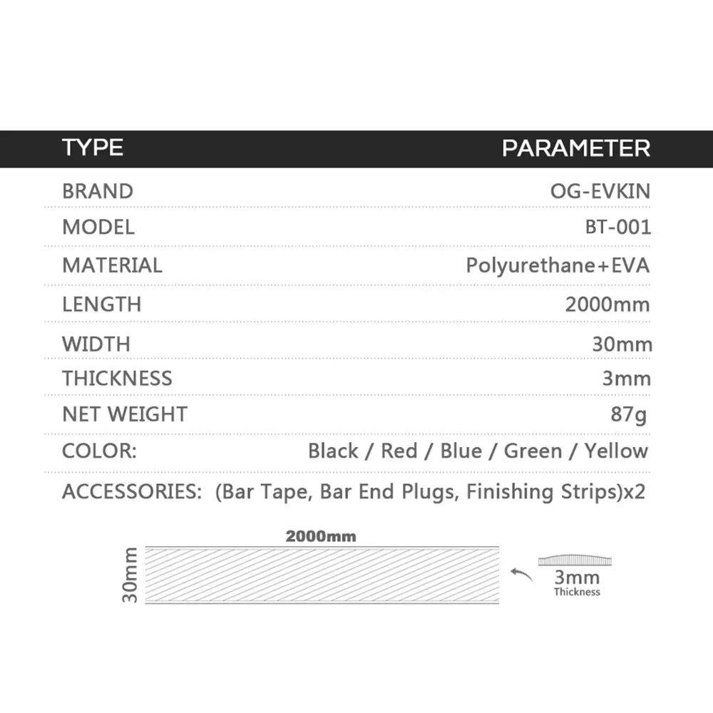 Rennrad Lenkerband Polyurethan EVA Anti-Vibration mit zwei Bar-Steckern