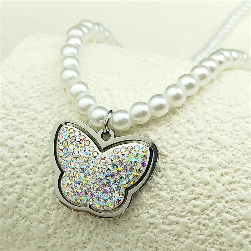 Unisex Herzanhänger Halskette aus Edelstahl mit Schlange Kette