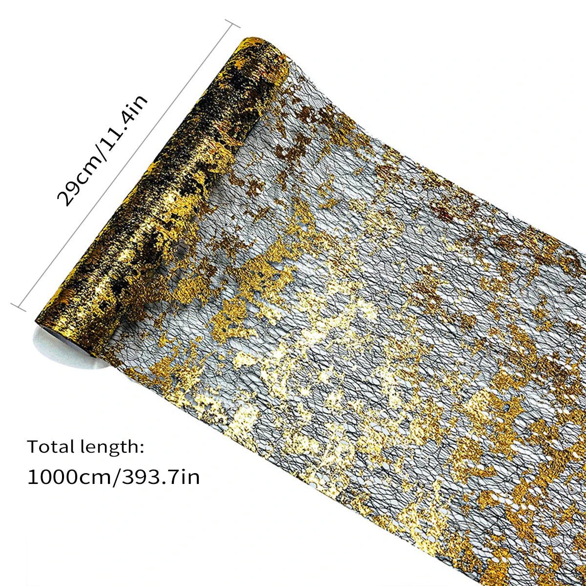 Glitzernder Netz Tischläufer als Rolle – Festliche Dekoration