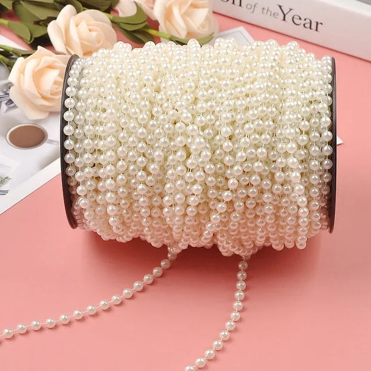 Elegante 5m Faux Perle Girlande 3-8mm – Perfekt für DIY Hochzeit - Party