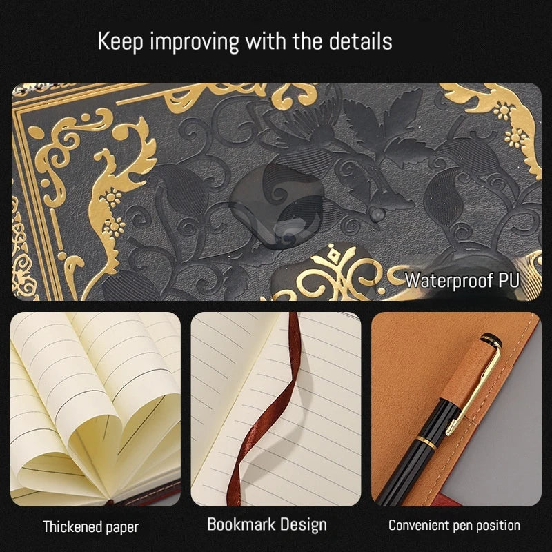 A5 Retro Tagebuch mit Digital Schloss PU Leder – Persönliches Notizbuch