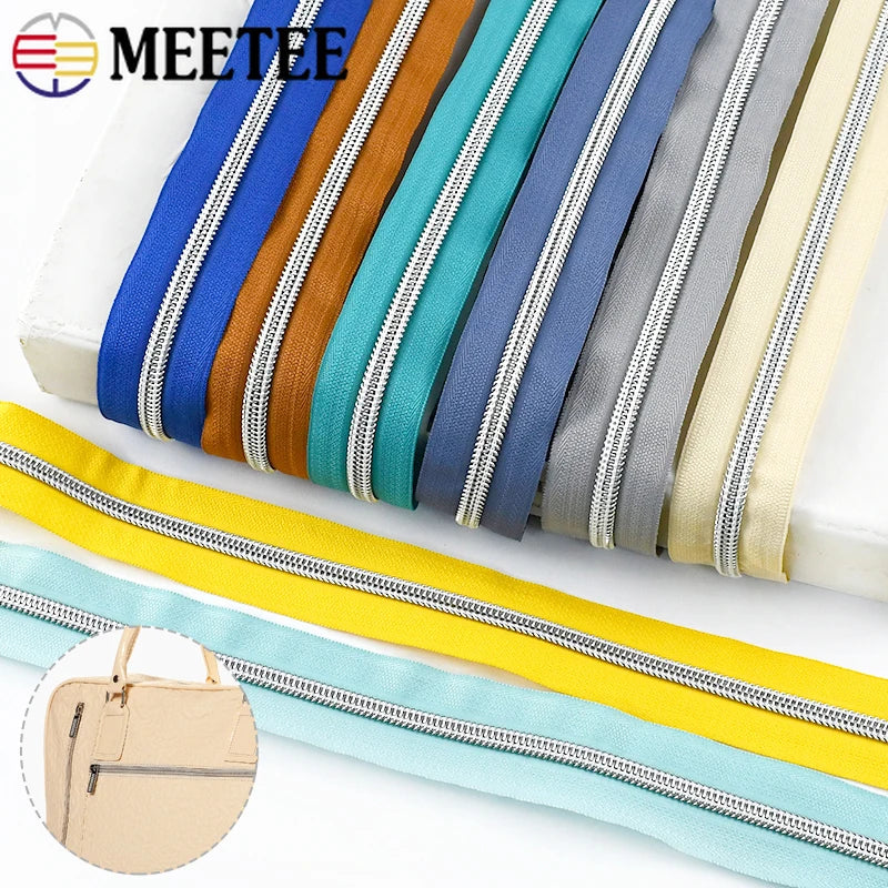 Nylon Reißverschluss Band Nr 5 Meterware für Taschen Kleidung DIY