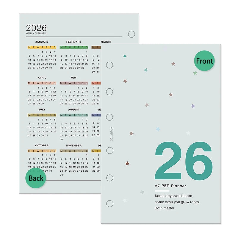 Loseblatt Notizbuch Planer Tagebuch Kalender Karten Schreibwaren 2026