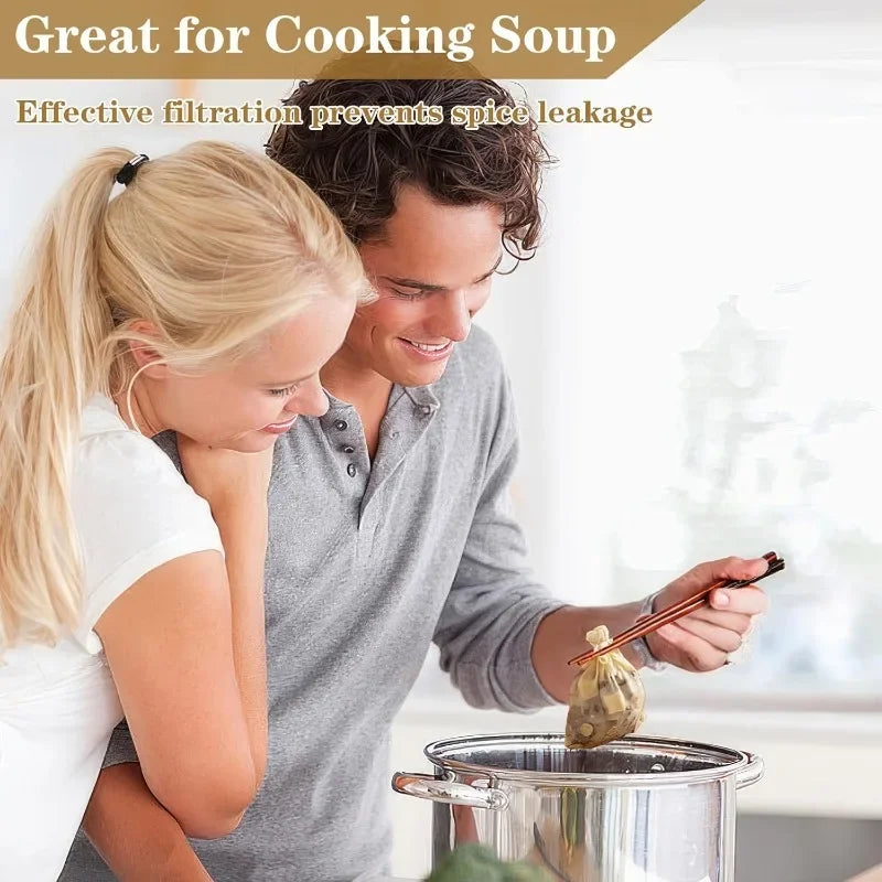 Baumwollbeutel mit Kordelzug als wiederverwendbares Filtertuch