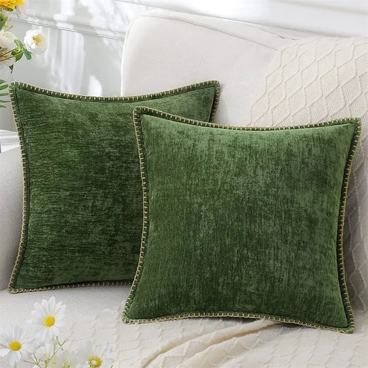 Weicher Chenille-Kissenbezug in verschiedenen Größen für Sofa-Dekor