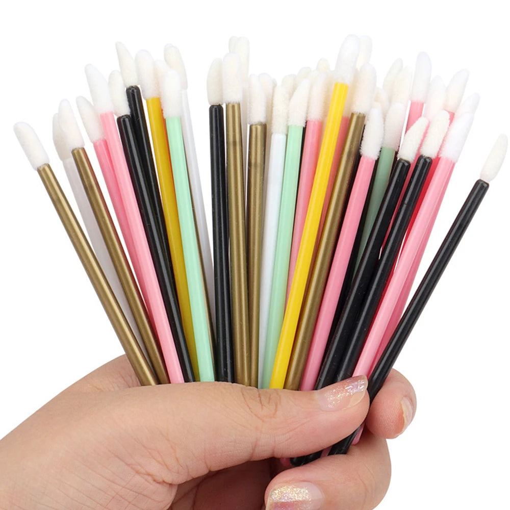 100 Stück Einweg-Make-up Pinsel Set – Präzise Lippen - Wimpernverlängerung