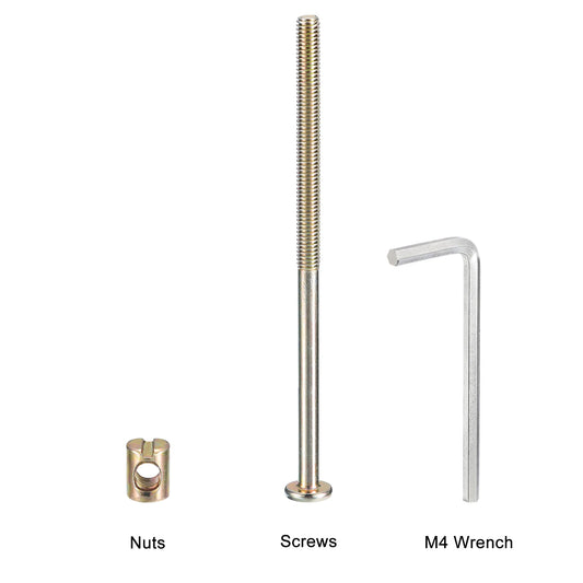 Robuste M6 Innensechskant Möbelschrauben mit Zylindermuttern Set