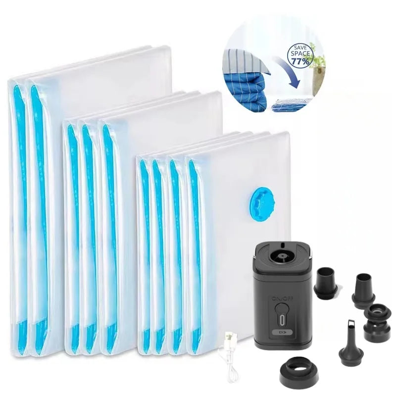 Platzsparende Vakuum Kompressionsbeutel für Kleidung und Reisen