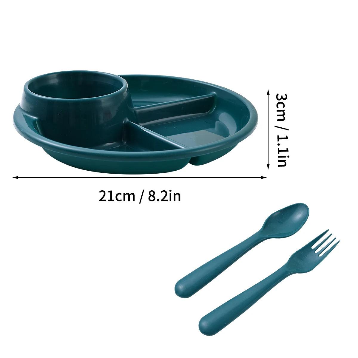 Geteilter Kunststoff Teller Mikrowellengeeignet wiederverwendbar rund