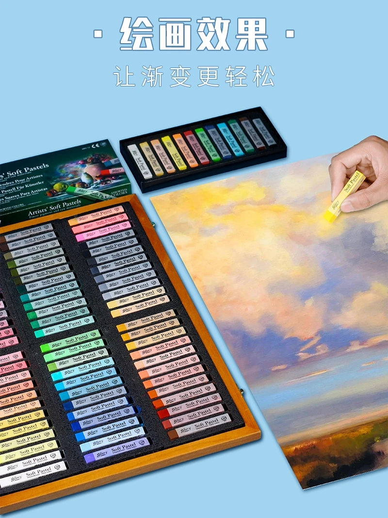 Weiche Pastellquadrate 24 36 48 Farben Ölpastell Künstlerbedarf Set