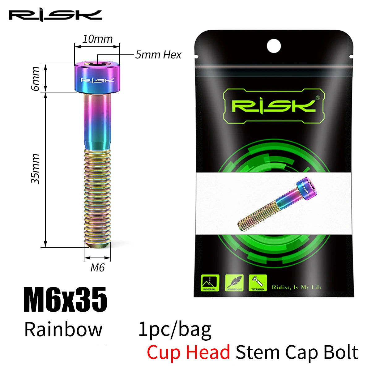 Fahrrad Titan Bolzen Schrauben M6x30-50 für Headset Vorbau Bremssattel