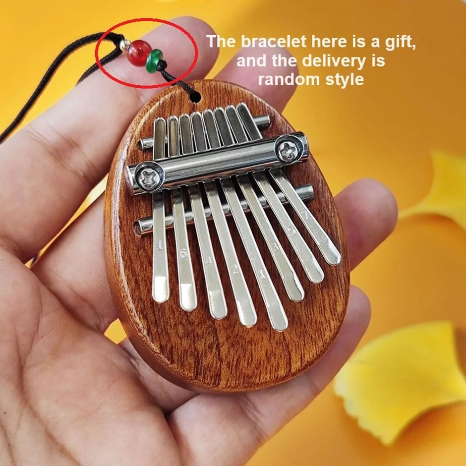 Tragbares Mini Daumenklavier aus Holz – 8 Töne, ideal für Anfänger - Reise