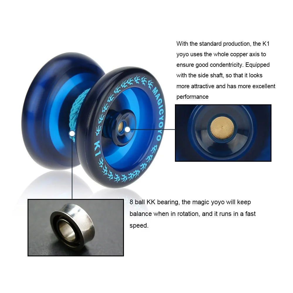 Robustes Magic Yoyo mit 8-Kugel-Lager - Spinnschnur – Perfekt ab 8 Jahren