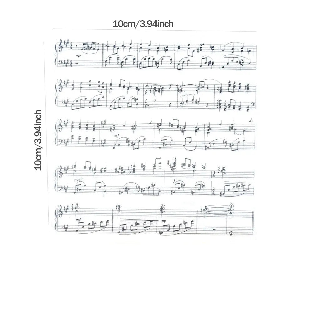 10x10cm DIY Musik Noten Stempel transparent für Sammelalbum - Handkonto