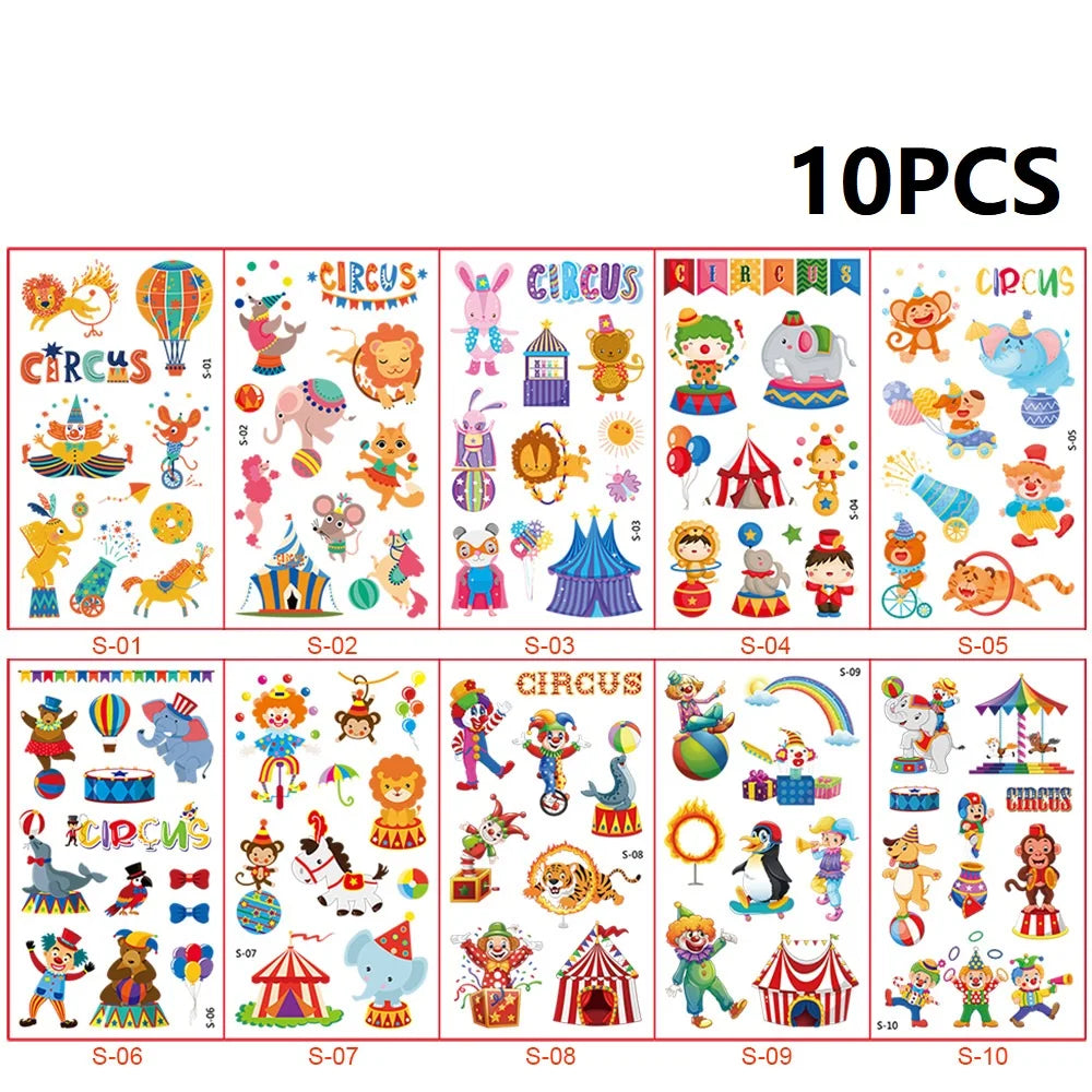 Temporäre Fußball Tattoos Set mit 10 wasserdichten Aufklebern