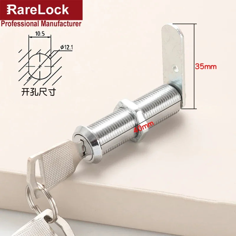 Mini Nockenschloss mit 2 Schlüsseln und 12 mm Durchmesser