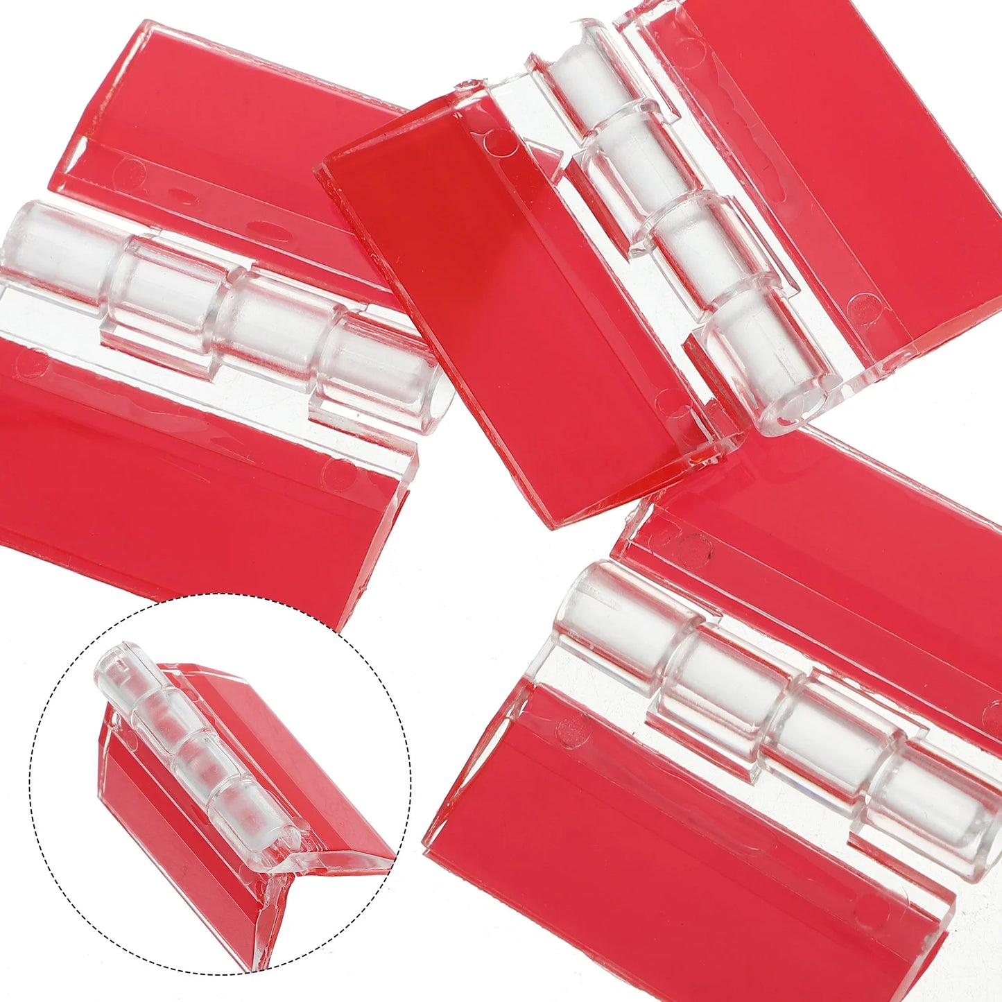 4-teiliges selbstklebendes Acryl-Klappscharnier für Möbel - Schränke