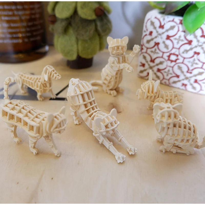 3D Holzpuzzle Tier Montageset DIY Geschenk für Kinder ab 12 Jahren