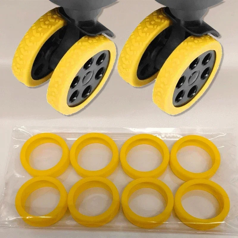 Set mit 24 Silikon Schutzhüllen für Gepäckräder Raddämpfer Reisebedarf-Yabubest - Home & More