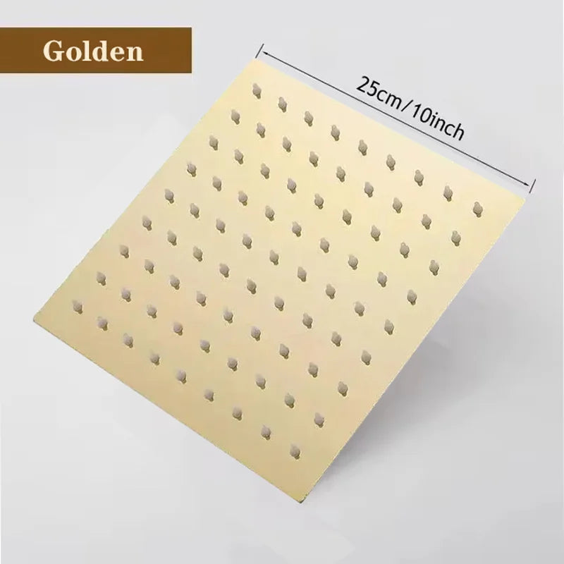 8 10 12 Zoll Edelstahl Hochdruck Regenduschkopf Quadratisches Design