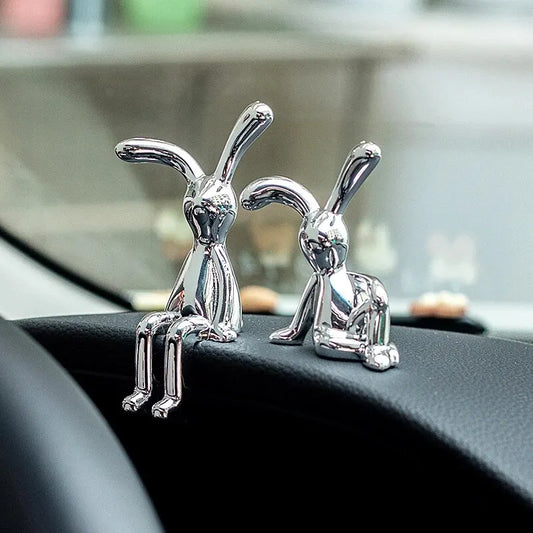 Deko Figuren Langohrige Kaninchen Set Wohnzimmer Schlafzimmer Auto 2er