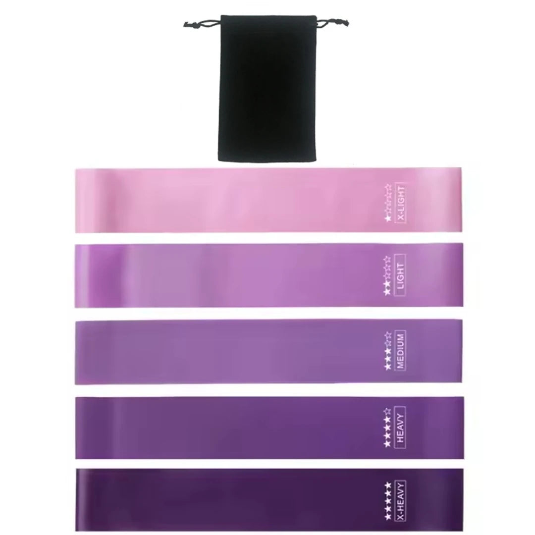 5-stufige Widerstandsbänder Set für Yoga Sport Fitness Pilates Training