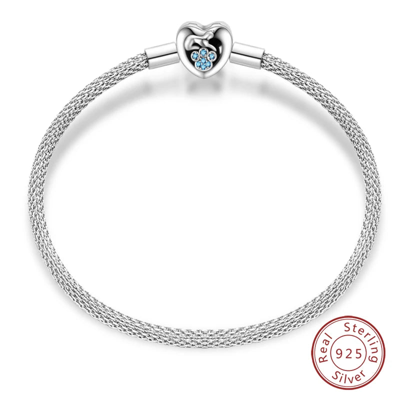 Armband Silber 925 mit Stern Mond Sonne und Grünem Zirkon Charm