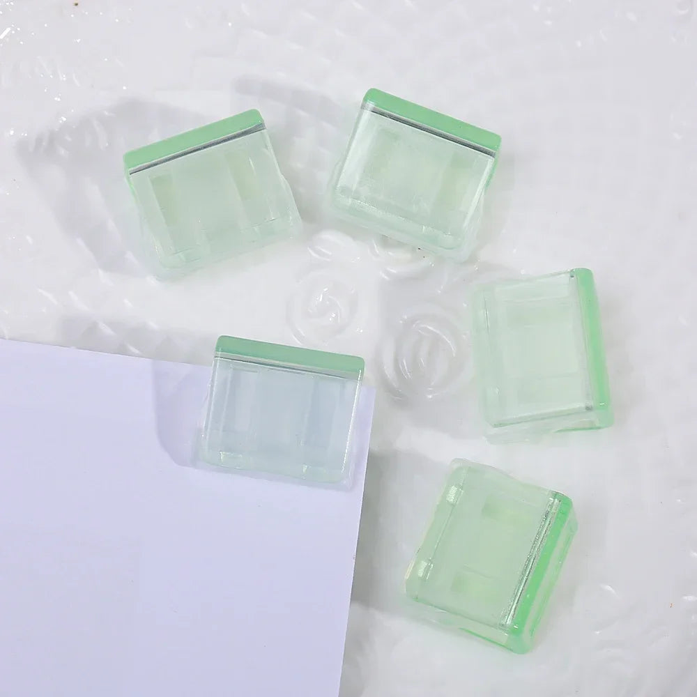 Transparente Push Büroklammer Drücker - Bunte Clips für Schule & Büro