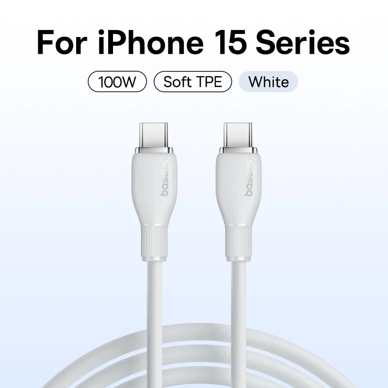 100W USB-C Schnellladekabel Datenkabel für Handy Laptop Tablet Konsole TPE