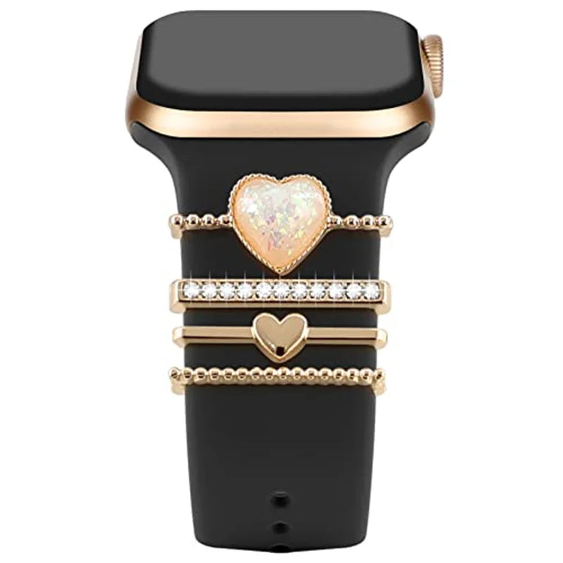 Dekoration für Apple Watch Band Ultra2 10 9 8 Diamant Schmuck Armband Zubehör für Samsung/Huawei Uhr 20/22mm Armband Charms-Yabubest - Home & More