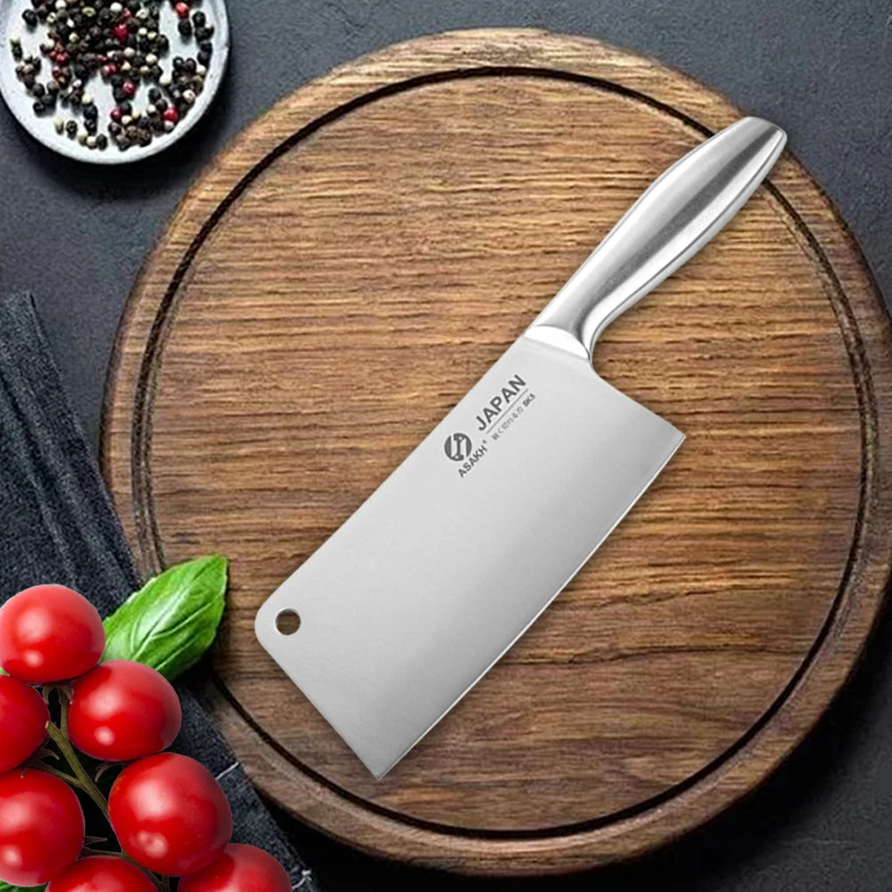 Edelstahl Küchenmesser mit Hohlgriff Kochmesser Fleischbeil Haushaltset