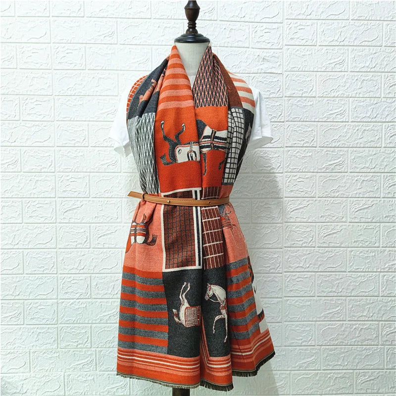 Luxuriöser Kaschmir-Gefühl Schal für Frauen im Herbst/Winter-Yabubest - Home & More