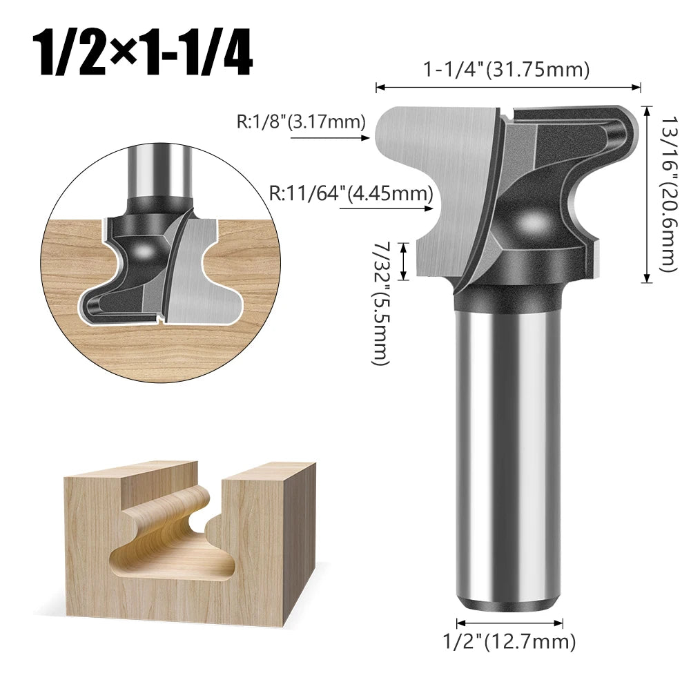 12mm Schaft Zwei Arc Nagel Clipper Router Bit für präzises Fräsen