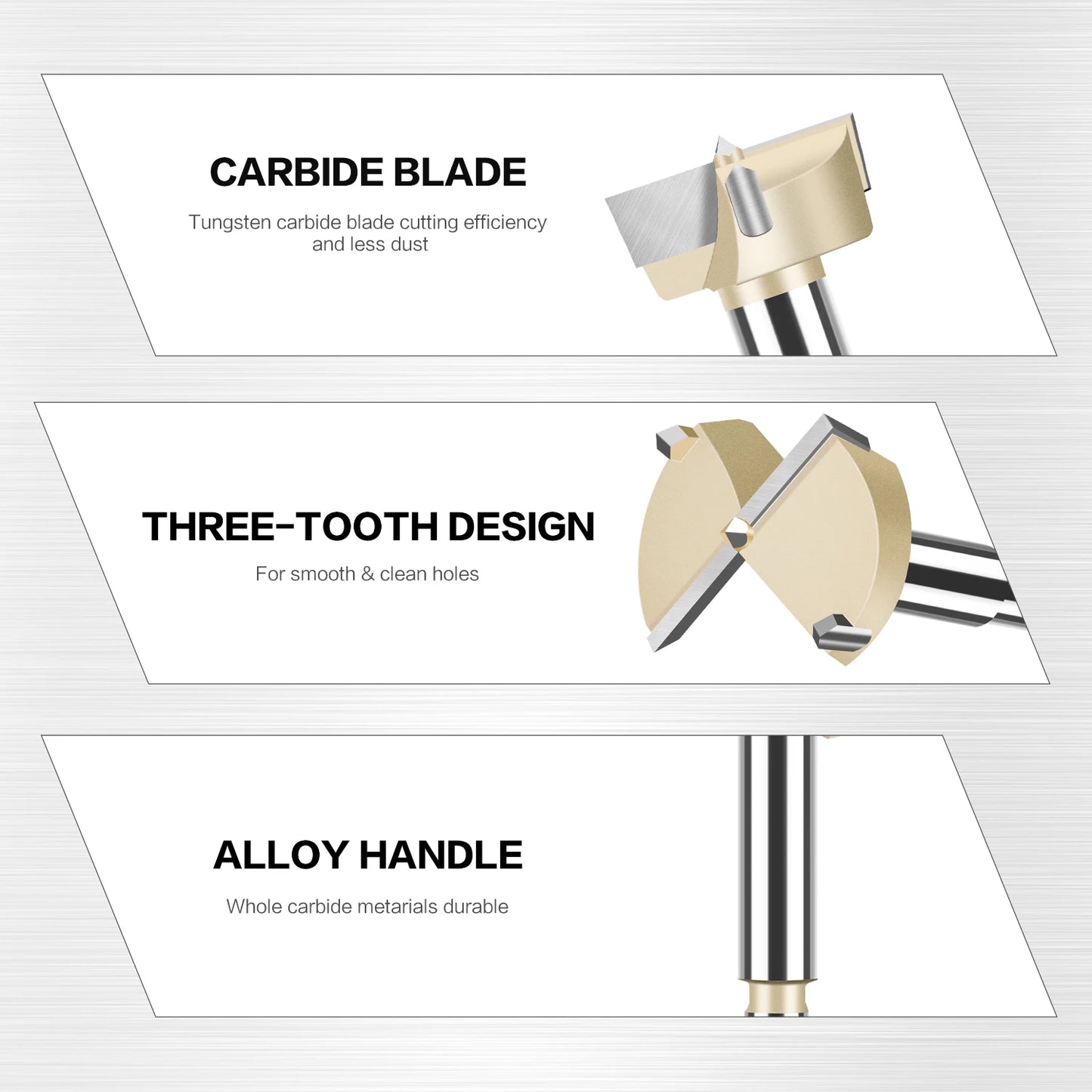 15-60mm Scharnierbohrer Forstner Bohrer Holz mit Wolframkarbid Spitze