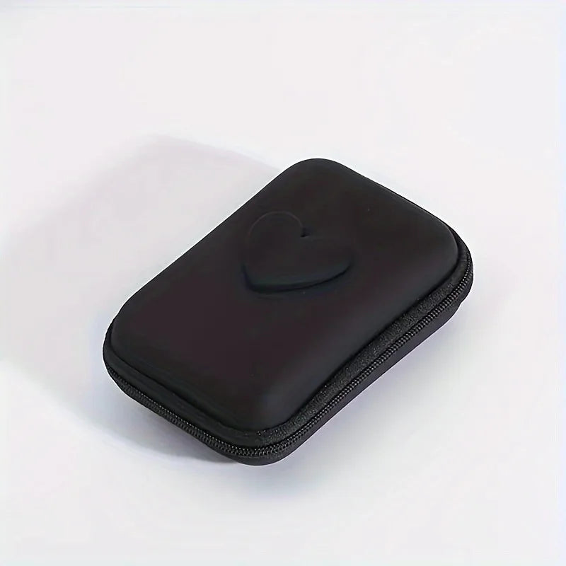 Herzförmige Aufbewahrungstasche für Kopfhörer, Kabel, Ladegeräte, Powerbanks