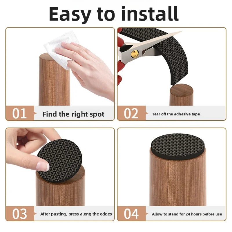 Selbstklebende rutschfeste Möbelpolster für Tisch und Stuhl Schutz