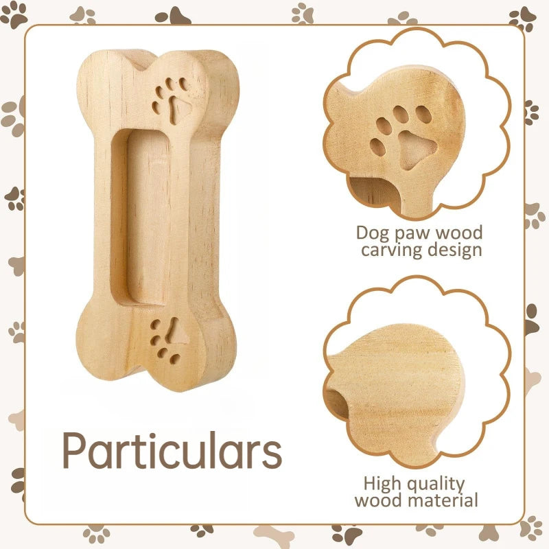 Praktischer Visitenkartenhalter aus Massivholz für den Schreibtisch