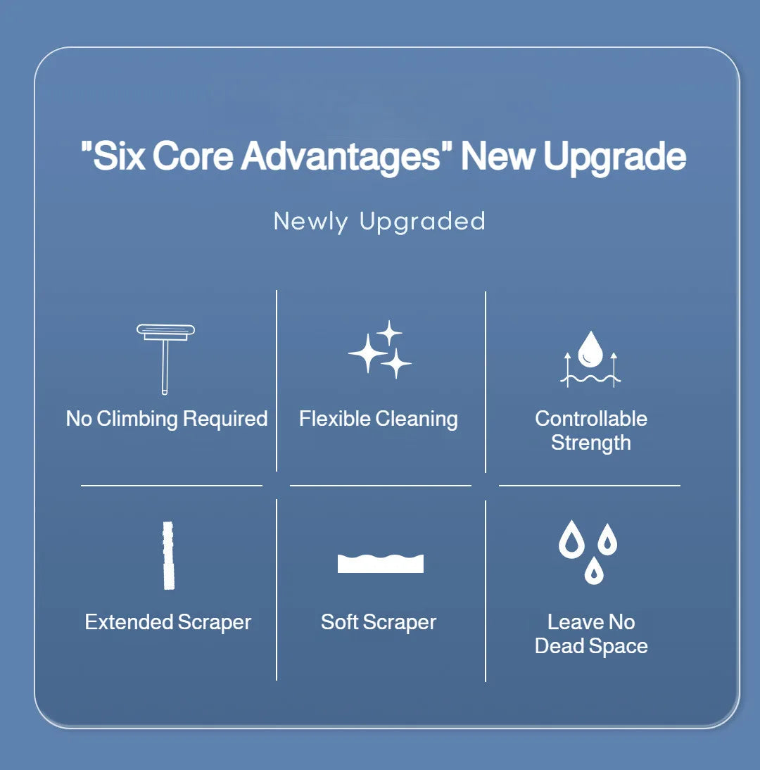 2in1 Fensterreiniger mit drehbarer Bürste und Rakel für Glas und Fliesen-Yabubest - Home & More