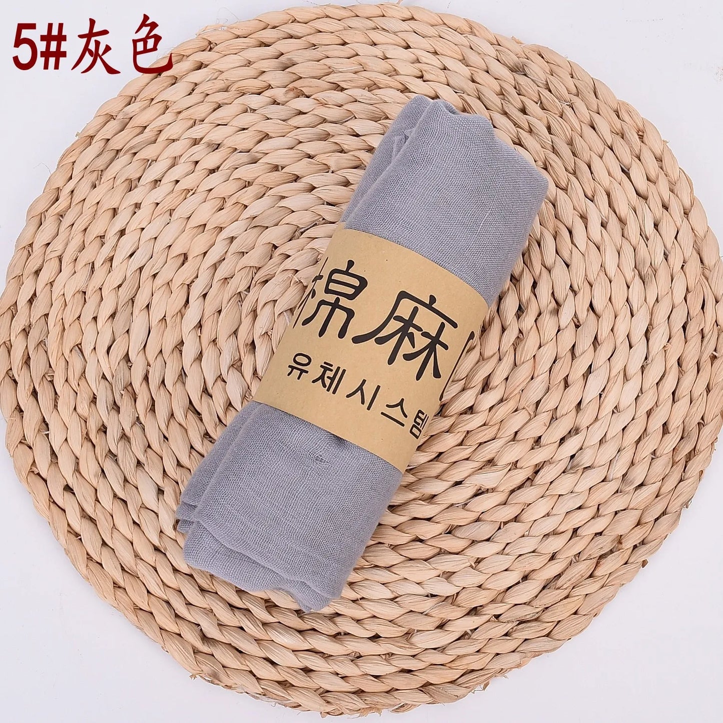 Damen Schal Baumwolle Leinen lang 90x180cm uni zart weich vielseitig