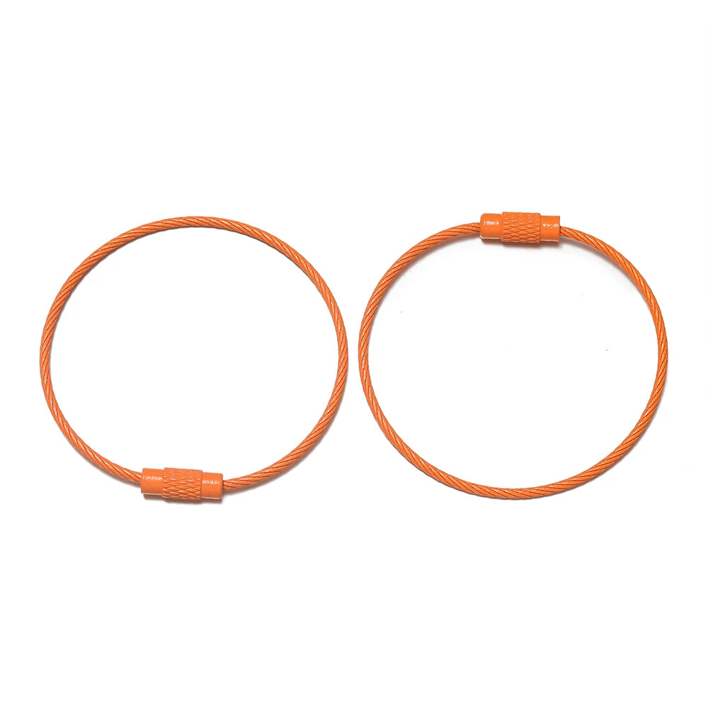 50mm 10er Set Eisen Schlüsselringe Bunte Schlüsselbund Ringe DIY