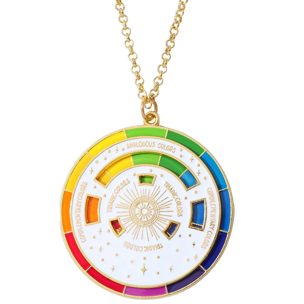 Interaktiver Farbrad Schlüsselanhänger Metall für Maler Geschenkidee