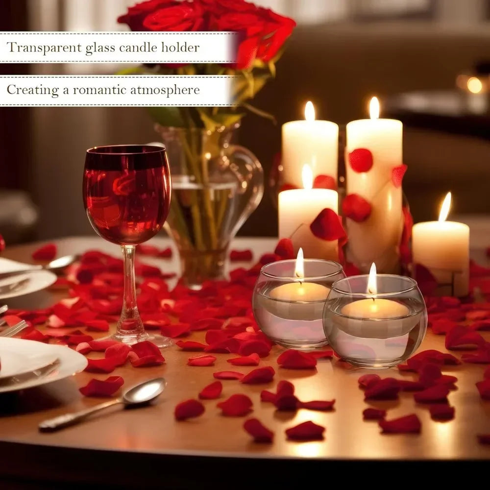 6 oder 12 Stück Glas-Teelichthalter winddichte Kerzenhalter-Yabubest - Home & More