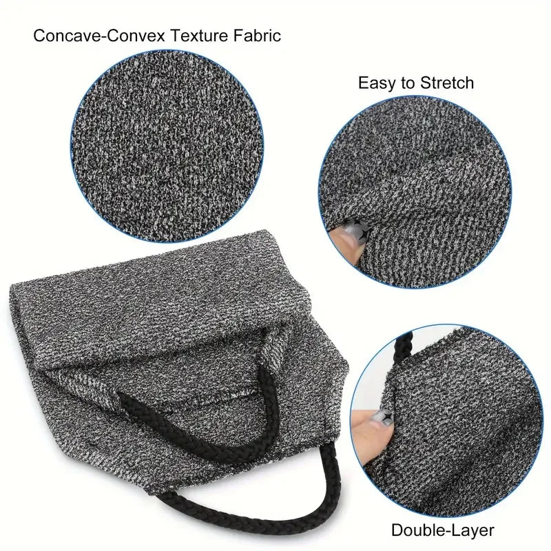 Sanftes Doppelseitiges Körperpeeling mit Nylon Netz Gurt