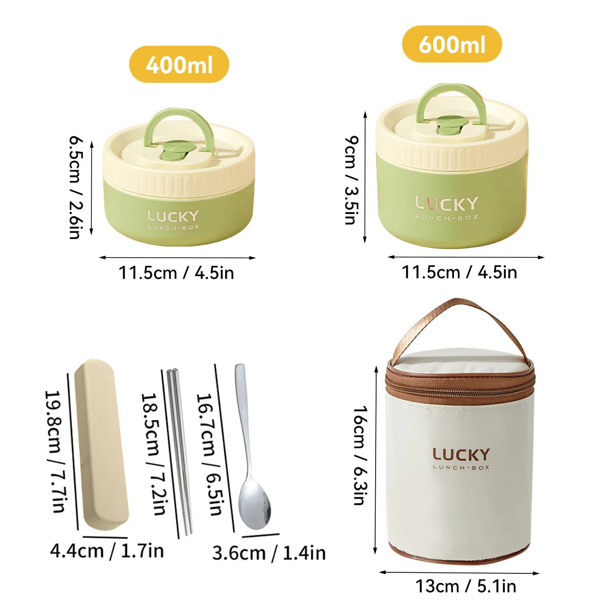 Bento Lunchbox Set isoliert Edelstahl - Thermobehälter mit Tasche