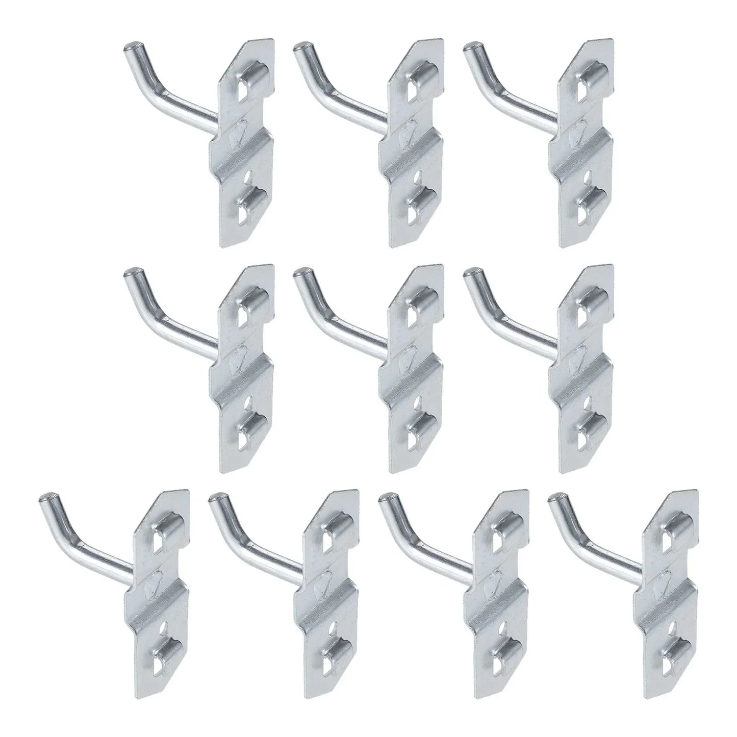 10x Lochbretthaken 25mm Stahl Haken für Werkzeuge Küche Garage