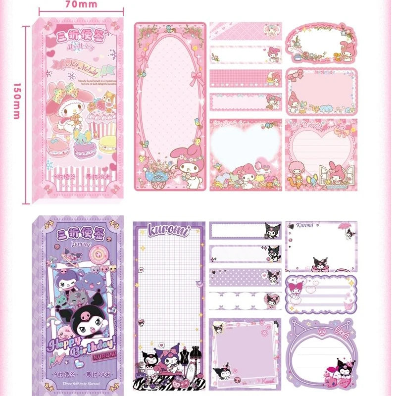Selbstklebende Kawaii Cartoon Haftnotiz 15x7 cm für Schule - Büro