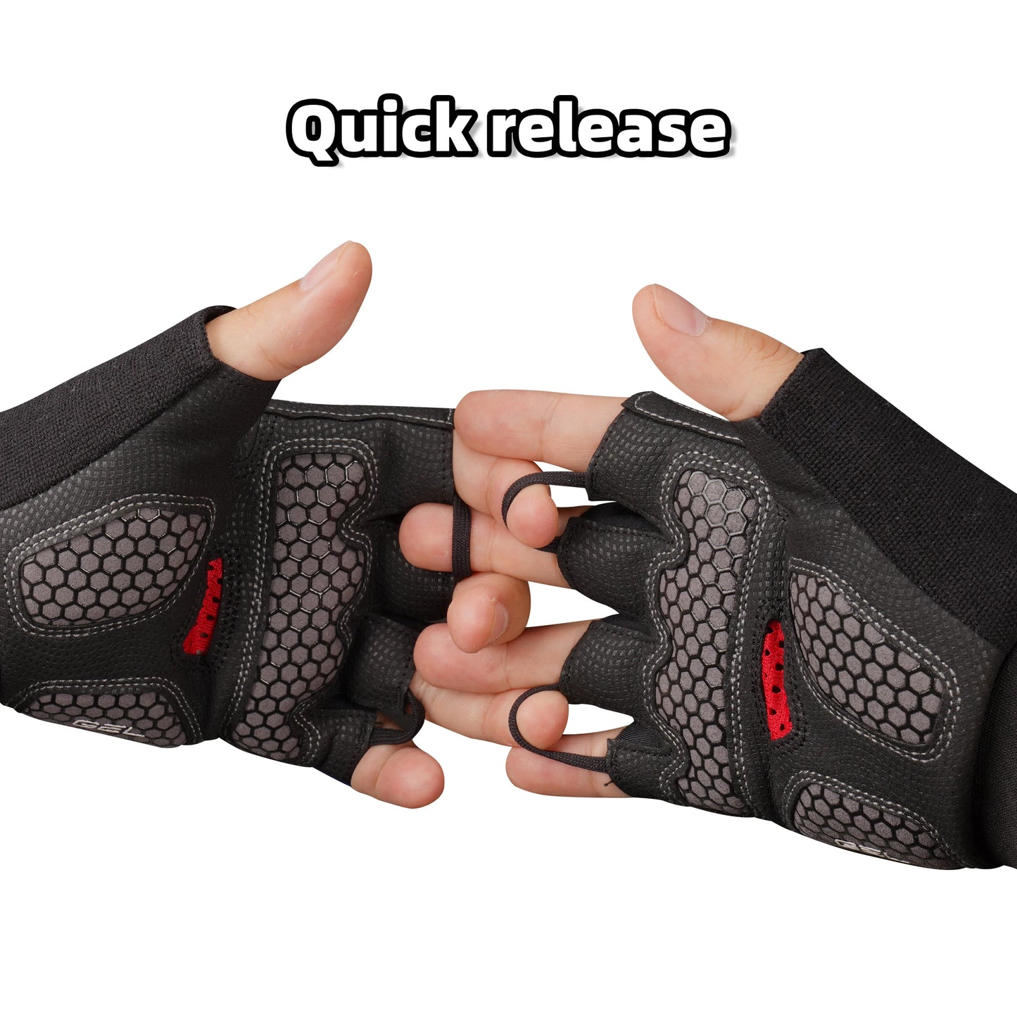 Halbfinger Fahrradhandschuhe mit Gelpolster rutschfest stoßgedämpft Unisex