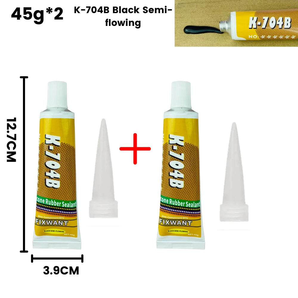 Silikon Dichtungskleber 45g in Schwarz Weiß Transparent für Elektronik