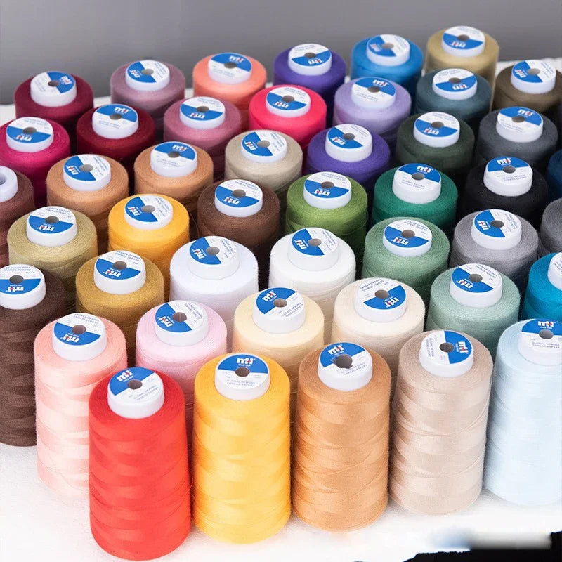 Hochwertiges Polyester Nähgarn 40S/2 3000 Yards Einfarbig Schwarz Weiß-Yabubest - Home & More