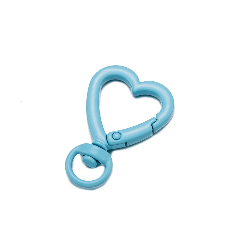 5er Set drehbare Metall-Karabiner mit Herzverschluss für Schmuck DIY